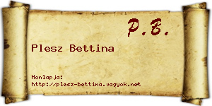 Plesz Bettina névjegykártya