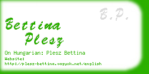 bettina plesz business card